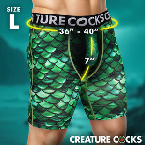 Creature Wear Cockness Monster Lake Creature Boxer Shorts - Large-4