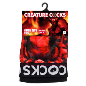 Creature Wear Horny Devil Demon Boxer Shorts - Large-6