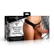 Load image into Gallery viewer, 9" Silicone Dildo with Harness-6
