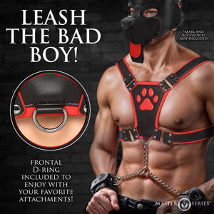 Alpha Pup Bulldog Harness - Red-2