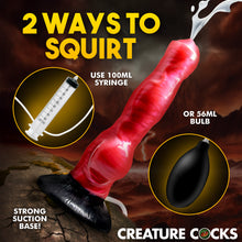 Load image into Gallery viewer, Hell Hound Squirting Silicone Dildo-2