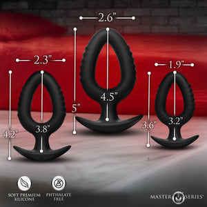 Pop Plugs 3 Piece Hollow Silicone Anal Trainer Set-3