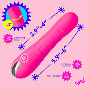 New Thrusting Silicone Dildo - Pink-2