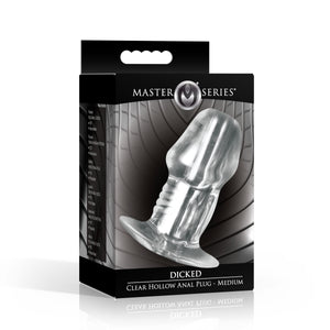 Dicked Clear Hollow Anal Plug - Medium-7