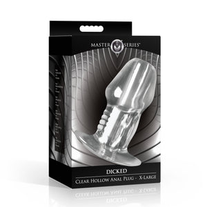 Dicked Clear Hollow Anal Plug - X-Large-7