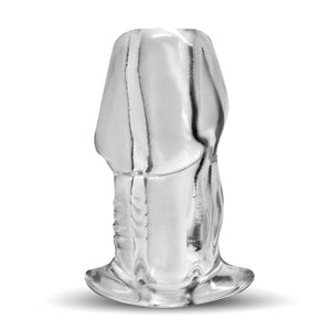 Dicked Clear Hollow Anal Plug - Small-6