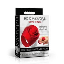 Load image into Gallery viewer, Rose Ring Discreet Finger Vibrator-4