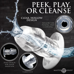 Dicked Clear Hollow Anal Plug 3pc Set-2