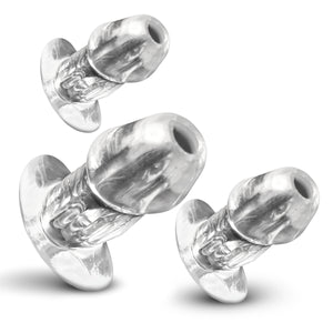 Dicked Clear Hollow Anal Plug 3pc Set-5
