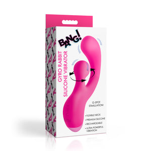 Gyro Rabbit Silicone Vibrator - Pink-5