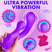 Load image into Gallery viewer, Gyro Rabbit Silicone Vibrator - Purple-1