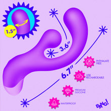 Load image into Gallery viewer, Gyro Rabbit Silicone Vibrator - Purple-3