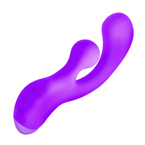 Gyro Rabbit Silicone Vibrator - Purple-4