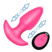 Load image into Gallery viewer, Thrusting &amp; Vibrating Silicone Butt Plug - Pink-4