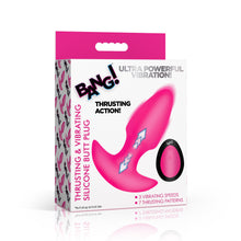 Load image into Gallery viewer, Thrusting &amp; Vibrating Silicone Butt Plug - Pink-5
