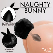 Load image into Gallery viewer, Fluffy Bunny Tail Silicone Plug - Black-1
