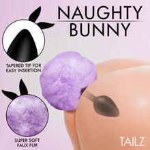 Load image into Gallery viewer, Fluffy Bunny Tail Silicone Plug - Purple-1