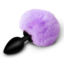 Load image into Gallery viewer, Fluffy Bunny Tail Silicone Plug - Purple-4