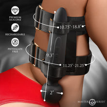 Load image into Gallery viewer, Thunderstick Thigh Strap Vibrating Wand with Harness-4