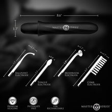 Load image into Gallery viewer, Elektrawand Rechargeable Violet Wand with Attachments - Black-4