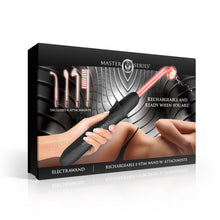 Load image into Gallery viewer, Elektrawand Rechargeable Violet Wand with Attachments - Black-6