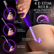 Load image into Gallery viewer, Elektrawand Rechargeable Violet Wand with Attachments - Purple-3