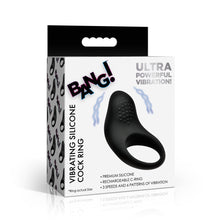Load image into Gallery viewer, Vibrating Silicone Cock Ring - Black-5