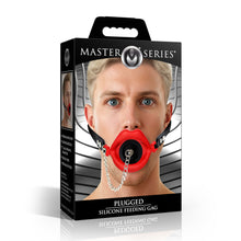 Load image into Gallery viewer, Plugged Silicone Feeding Gag - Red-5