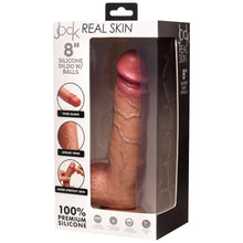 Load image into Gallery viewer, 8 Inch Real Skin Silicone Dildo with Balls - Medium-7