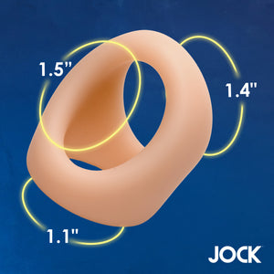 JOCK Silicone Cock & Ball Ring - Light-3