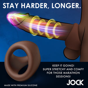 JOCK Silicone Cock & Ball Ring - Dark-2