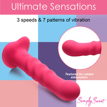 Load image into Gallery viewer, 21X Vibrating Ribbed Silicone Dildo-6