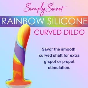 Rainbow Silicone Dildo-1