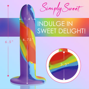 Rainbow Silicone Dildo-3