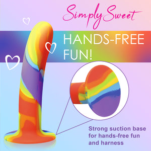 Rainbow Silicone Dildo-5