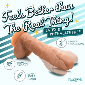 Easy Riders 7 Inch Silicone Dildo with Balls - Medium-1