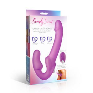 Candy Crush - Purple Vibrating Strapless Strap-On w/ Remote-4