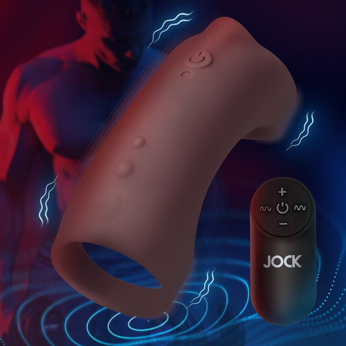 Vibrating Silicone Penis Sleeve - Dark-0