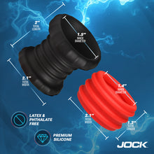 Load image into Gallery viewer, 2-in-1 Silicone Cock Ring - Red-4