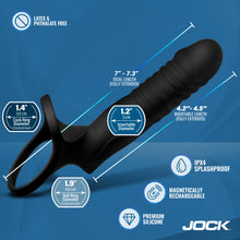 Load image into Gallery viewer, Double Thrust Thrusting &amp; Vibrating Double Penetration C-Ring w/ Remote-3