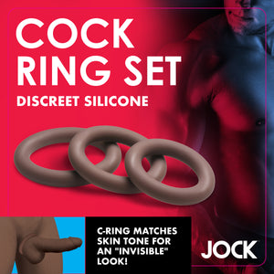 Discreet Silicone Cock Ring Set - Dark-2