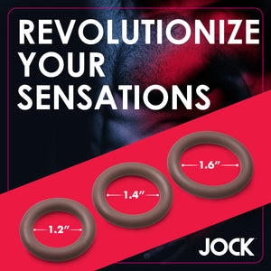 Discreet Silicone Cock Ring Set - Dark-4