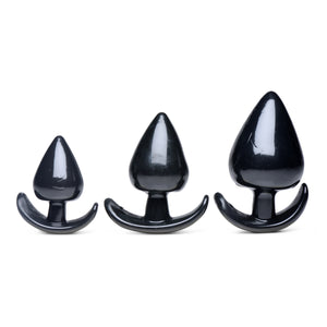 Triple Spades 3 Piece Anal Plug Set-0