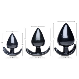 Triple Spades 3 Piece Anal Plug Set-2