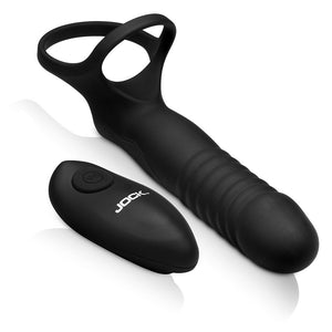 Double Thrust Thrusting & Vibrating Double Penetration C-Ring w/ Remote-5