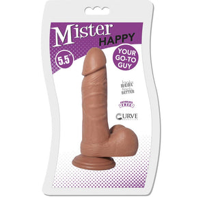 Mister Happy 5.5 Inch Dildo with Balls  - Tan-1