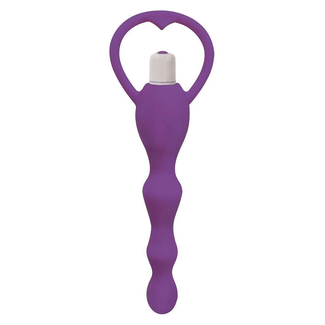 Rump Shaker 3X Vibrating Silicone Anal Plug - Purple-0