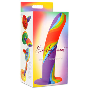 Rainbow Silicone Dildo-7