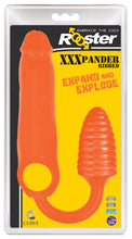 Load image into Gallery viewer, XXXPander Sheath with Ribbed Plug - Orange-1