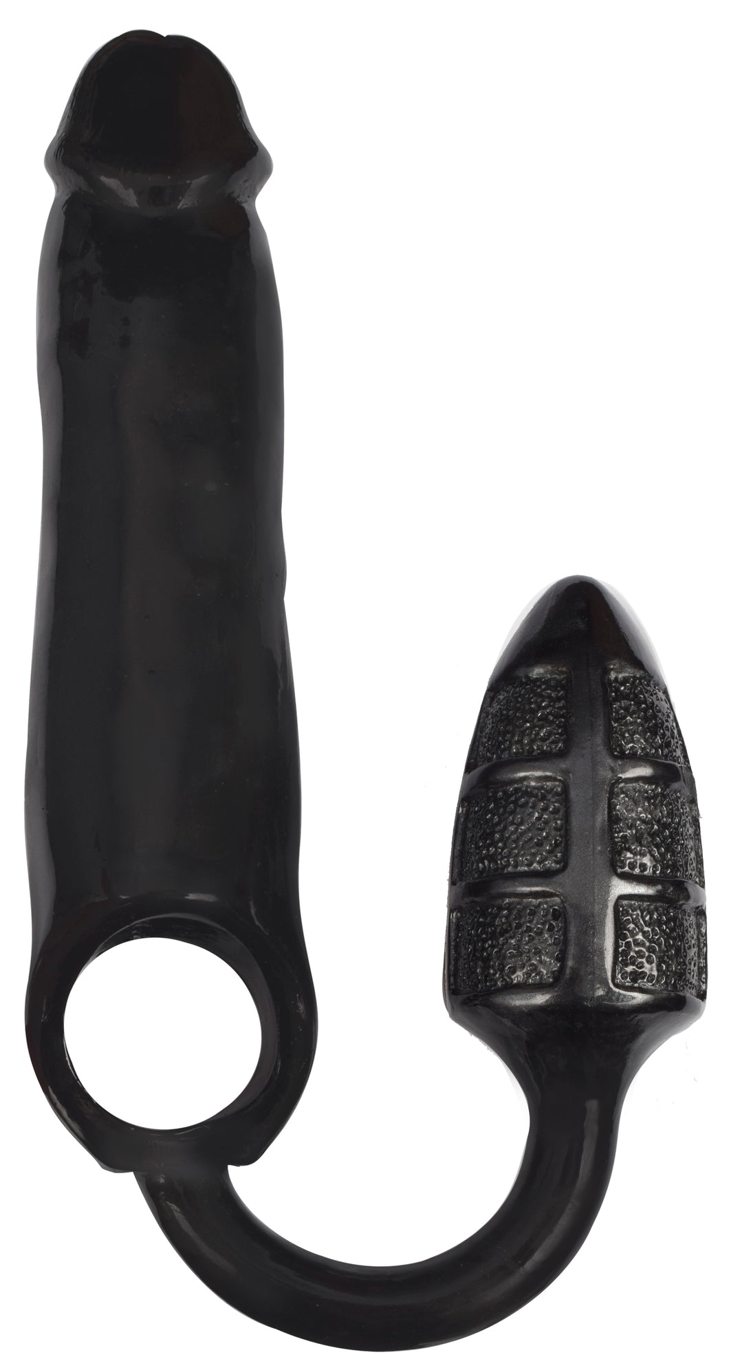 XXXPander Sheath with Double Textured Plug - Black-0